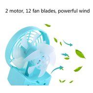 Yoosion Misting Fan Handheld Humidifier 3 Modes Rechargeable Beauty Replenishment Fan Silent Water Supply Spray... N4