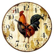 MuLuo 14 inch Cock Printing Living room Clocks bedroom Wall Watches work Round E N2