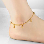 Sexy Gold Love Heart Chain Anklet Foot Ankle Bracelet Barefoot Sandal Beach V4Q2 N4