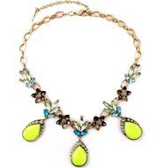 mashahan Retro Alloy Crystal Adjustable Necklaces for Women