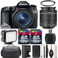 Canon EOS 70D DSLR 20.2MP WiFi Camera + Canon 18-55mm IS STM Lens + 64GB Storage + LED Kit + Case + UV Filter... N4