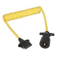 Wesbar 7-Way Trailer to 5-Way Flat Car End Coiled Jumper w/ 4ft cable consumer electronics