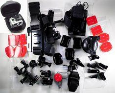 ProGear GoPro 43 Accessories Mount Bundle With Hard Shell Carrying Case For GoPro Hero 4/3+/3/2/1 N2
