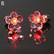 Unisex Bling LED Ear Studs Flower Earrings for Dance Christmas Halloween Party