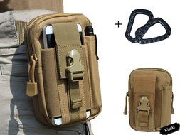 LefRight Nylon Tough Duty Military Tactical Molle EDC Compatible Universal Security Pack Casual Waist Bag, Coyote...