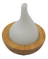 Glass and Bamboo Aroma Essential Oil Diffuser and Ultrasonic Cool Mist Humidifier