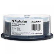 Verbatim DataLifePlus Blu-Ray White Inkjet Hub Printable 6X BD-R Media Dual Layer DL 50GB...