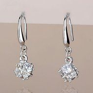 Women Fashion Jewelry 925 Silver Sterling vintage Dangle Earrings Elegant Stud C N13