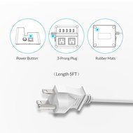ORICO Charging Stand Surge Protector with 5 USB Ports and 2 AC Outlets Built in 5 Feet Cord Power Strip N5
