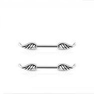 Dedegui 316l Stainless Steel 14g Wings Nipple Rings Body Piercing Sold As a Pair