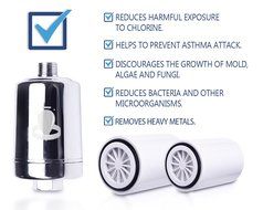 Shower Filter system &ndash; Universal Chlorine Removing Showerhead &amp; Hard Water Softener - Two Replaceable Cartridges...