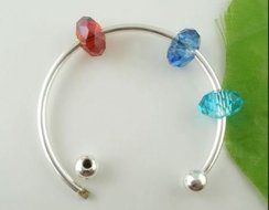 1pc fashion Smooth bangle European beaded charm bracelet 20cm