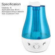 XIQI 3L Ultrasonic Cool Mist Humidifier,2*360D Rotation Nozzle,Automatic Shut-off And Night light Function With...