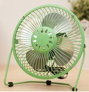 6 inches large mute fan usb fan mini fan student fan small office desktop Green