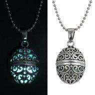 Magic Luminous Steampunk Fairy Heart Locket Glow In The Dark Pendant Necklace N4