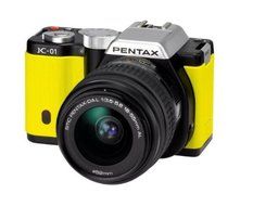Pentax K-01 16MP APS-C CMOS Compact System Camera with 18-55mm Lens (Yellow)