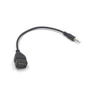 Electop 3.5mm Male AUX Audio Plug Jack to USB 2.0 Female Converter Cable Cord N2