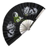 Tai Chi Black Metal Steel Kung Fu / Wushu Martial Arts Fighting Fan Dragon NEW