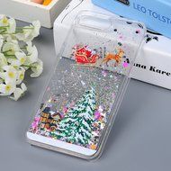 Badalink iPhone 7 Plus Case (5.5") Christmas Tree Liquid Case Clear Hard PC Case Bling Shiny Glitter Liquid Flowing... N7
