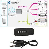 Gista Bluetooth Audio Adapter USB Wireless Portable 3.5mm Music Stereo Receiver Dongle Black N4
