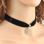 New Vintage Gothic Style Womens Pentagram Pendant Chocker Necklace Charm Jewelry