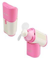 JAVOedge Pink Hands Free USB Portable Compact Fan with Angled Stand for Travels