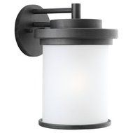 Sea Gull Lighting 88662-185 Outdoor Sconce with Satin EtchedGlass Shades, Forged Iron Finish by Sea Gull Lighting
