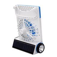 Solar Power Rechargeable 4 Blade Vent Fan Cooling for Home Office Car Camping N2