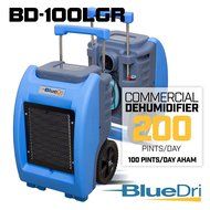 BlueDri BD-100LGR Green Commericial Dehumidifier for Water Damage Restoration Flood Moisture Mold Removal Water...