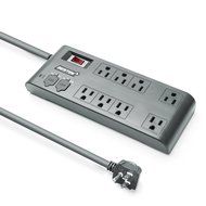 BESTEK 8-Outlet Surge Protector Power Strip 6-Foot Cord with 5.2A 4-Port USB Ports, ETL Listed N9