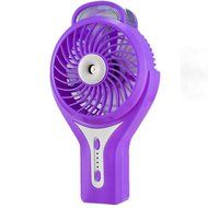 iKKEGOL Mini Porable Handheld USB Rechargeable Desk Fan with Humidification (Purple)