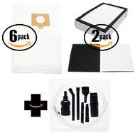 18 Replacement Panasonic MC-CG902-01 Vacuum Bags, 2 HEPA Filter &amp; 2 Foam Filter with 7-Piece Micro Vacuum Attachment...