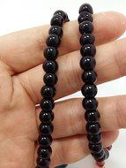 QTMY Elephant diamond Rhinestone Black bead Choker Necklace long Chain Bohemian Jewelry with Pendant for Women... N8