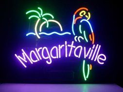 New Jimmy Buffett&#039;s Margaritaville Parrot Real Glass Neon Light Sign Beer Cocktails Pub Sign V37 Made By AOOS...