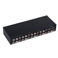 E-SDS 1 In 8 Out 3 RCA AV Audio Video Splitter Amplifier for Cable Box DVD DVR Analog TV N8