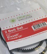 4 Bissell Vacuum ProHeat 2X Belt Kit, Part # 203-6688 &amp; 203-6804, Designed &amp; Engineered by Crucial Vacuum N2