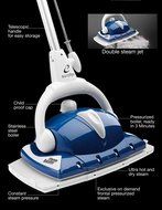 Monster EZ1-XL Pro Floor Steamer &ndash; Cleans, Mops &amp; Disinfects by Emitting Bottom &amp; Frontal Dry Steam &ndash; NEWEST MODEL...