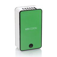 Dealglad Portable USB Rechargeable Desk Hand-held Mini Cooli Bladeless Cooler Air Conditioner Cooling Fan (Blue) N2