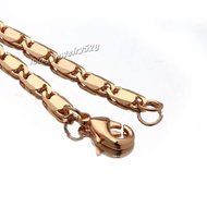 Real 24K Yellow Gold Filled Solid Cuban Curb Chain Mens Necklace 19.6 Inch 3mm