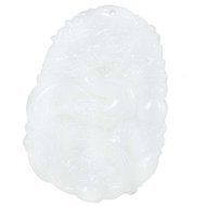 Chinese Culture /White Jade / Lucky God White Rune Carving Pendant (set4)