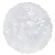 Chinese Culture /White Jade / Lucky God White Rune Carving Pendant (set4) N3