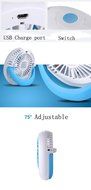 Handheld Clip Fans , TFSeven Rechargeable USB Fan Portable Desktop Table Fan with Bulit-in Battery USB Powered... N2