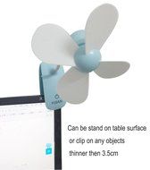 HJIAN Portable Clip-on Fan Personal Clip Fan / Table Fan with Built-in Rechargeable Battery for Office Table Fan...