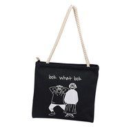 AutumnFall Fashion Cute Printing Women Girls Canvas Bags Shoulder Bag Casual Handbag (Gray) N2