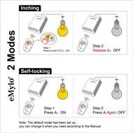 eMylo RF DC 12V 1 Channel One Relay Wireless Remote Control Light Switch Transmitter 433Mhz Remote Control Switch... N3
