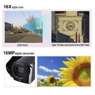 KENUO 3.0 TFT LCD HD 1080P 16MP Camcorder Digital Video Camera 16x Zoom DV Blue W/ HDMI US Warranty And Support N4