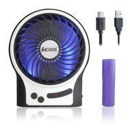 iKKEGOL Mini Portable Wireless Rechargeable Super Strong Wind Desk Fan W/ Rechargeable Battery - 3 Mode Wind Speed... N8
