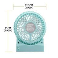 iKKEGOL Mini Portable Wireless Rechargeable Super Strong Wind Desk Fan W/ Rechargeable Battery - 3 Mode Wind Speed... N14