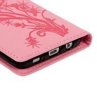 (Not for S7) S7 Edge Case,Galaxy S7 Edge Case - Badalink Embossed Butterflies Wallet Flip Cover with Bling Diamonds... N2