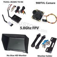 FPV Combo System 5.8Ghz 5.8G 200MW Transmitter Receiver Monitor 900TVL ccd Camera for DJI and sjcam N5